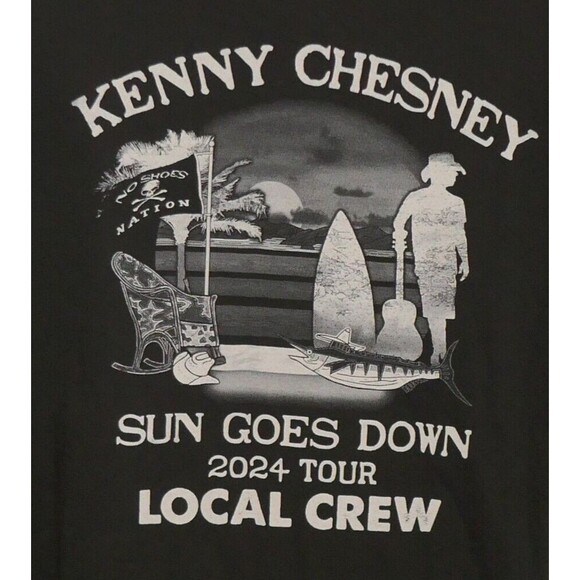 Kenny Chesney Sun Goes Down 2024 Tour Local Crew XL T-Shirt with Guitar Pick - Picture 7 of 12